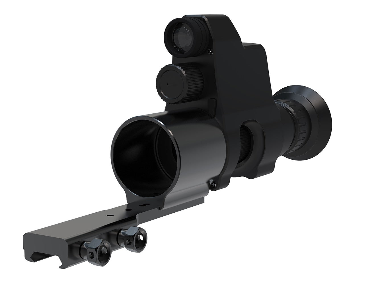 NV4B Clip-on Monocular Night Vision Scope Device Round Screen 4X Zoom HD 1080P Video Camera Night Hunting IR 300m all black