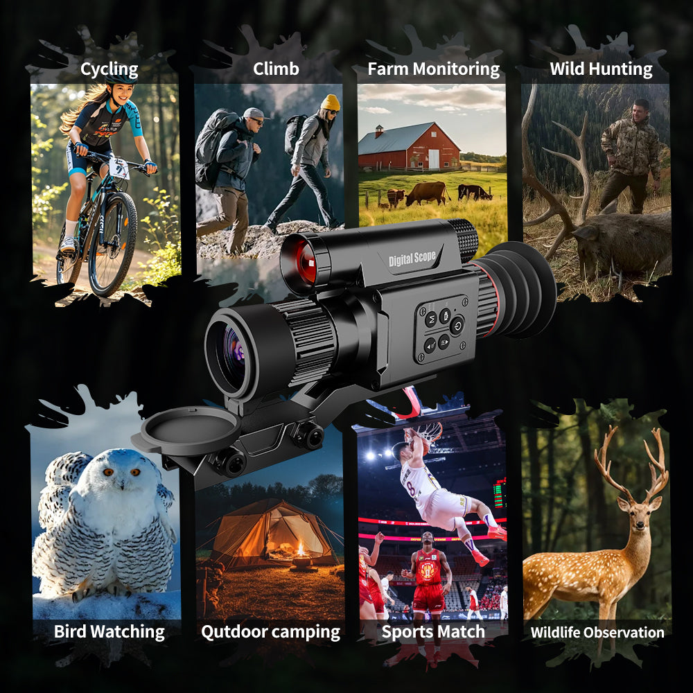 NV078  monocular night vision device 450m night vision range  PIP