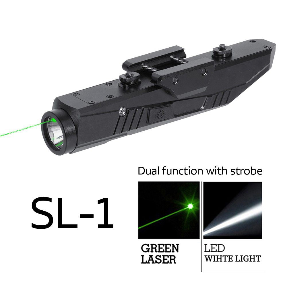 Tactical Flashlight & Laser Sight — 1000 lm, Picatinny & M-LOK Compatible