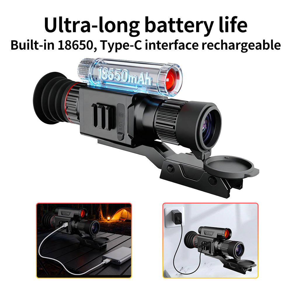 NV078  monocular night vision device 450m night vision range  PIP