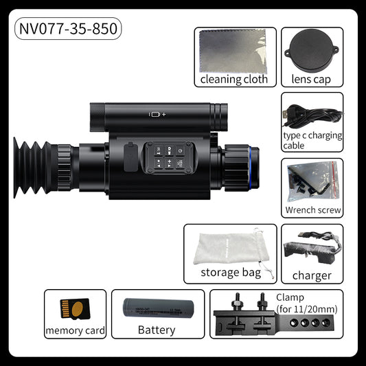 NV077 monocular night vision device 450m night vision range WIFI PIP Leaser Dot 35mm Lens