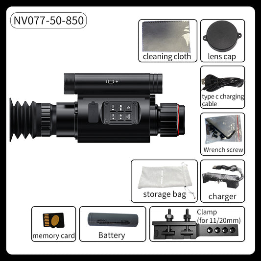 NV077 monocular night vision device 450m night vision range WIFI PIP Leaser Dot 50mm Lens