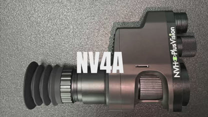 NV4A Infrared Night Vision Monocular 4X Zoom HD Video Camera Device Round Screen Crosshair Attach Night Hunting IR Digital Scope